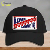 Love America Or Leave It Novelty License Plate Hat Cotton / Black