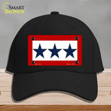 Blue Star Three Novelty License Plate Hat Cotton / Black