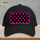 Pink Black Polka Dot Novelty License Plate Hat Cotton / Black