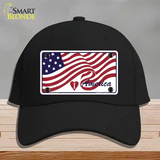 I Love America Flag Novelty License Plate Hat Cotton / Black