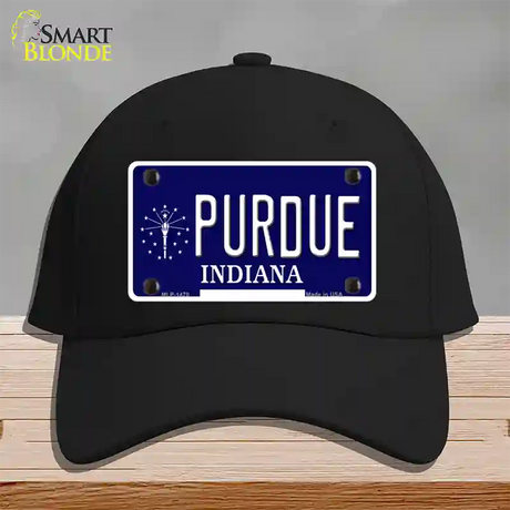 Purdue Indiana Novelty License Plate Hat Cotton / Black