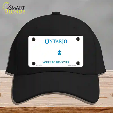 Ontario Canada Novelty License Plate Hat Cotton / Black