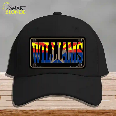 Williams Arizona State Flag Novelty License Plate Hat Cotton / Black