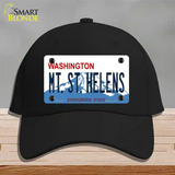 Mt St Helens Washington Novelty License Plate Hat Cotton / Black