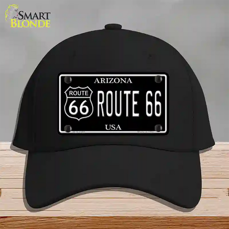 Route 66 Arizona Black Novelty License Plate Hat Cotton / Black