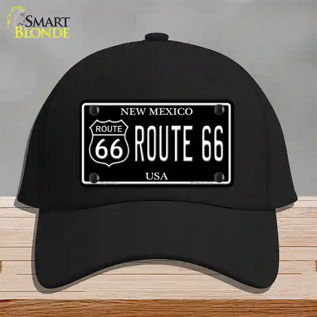 Route 66 New Mexico Black Novelty License Plate Hat Cotton / Black