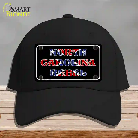 North Carolina Rebel Novelty License Plate Hat Cotton / Black