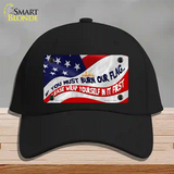 Burn It Wrap Yourself First Novelty License Plate Hat Cotton / Black