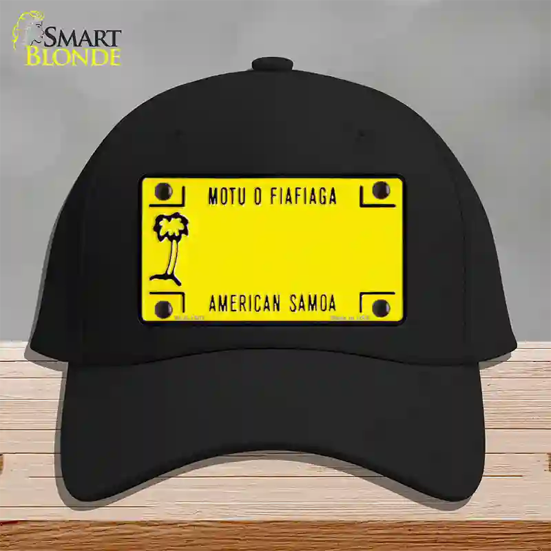 American Samoa Novelty License Plate Hat Cotton / Black