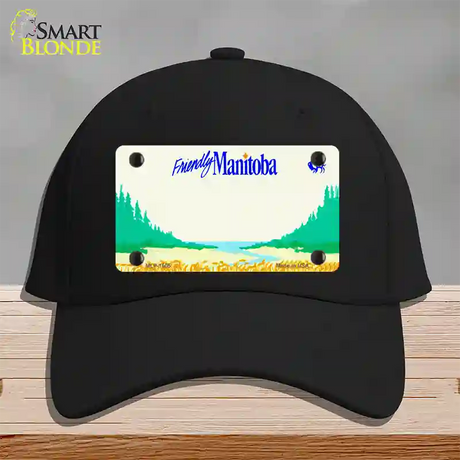 Manitoba Novelty License Plate Hat Cotton / Black