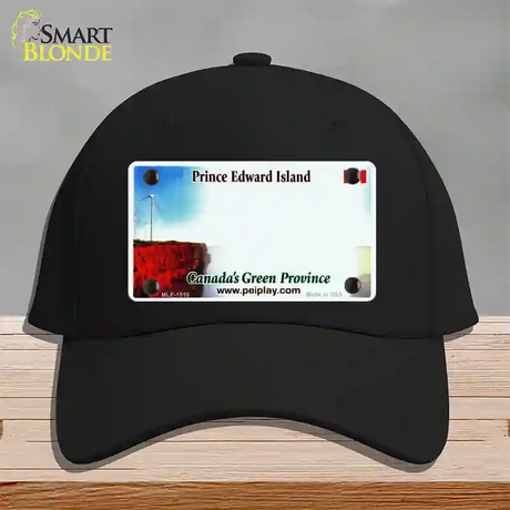 Prince Edward Island Novelty License Plate Hat Cotton / Black