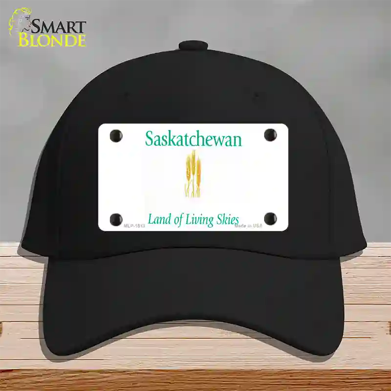 Saskatchewan Novelty License Plate Hat Cotton / Black