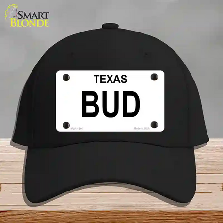 BUD Novelty License Plate Hat Cotton / Black