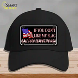 1 800 Leave The USA Novelty License Plate Hat Cotton / Black