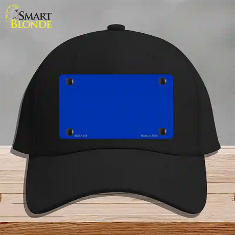 Royal Blue Solid Novelty License Plate Hat Cotton / Black