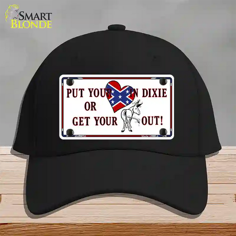 Heart In Dixie Novelty License Plate Hat Cotton / Black