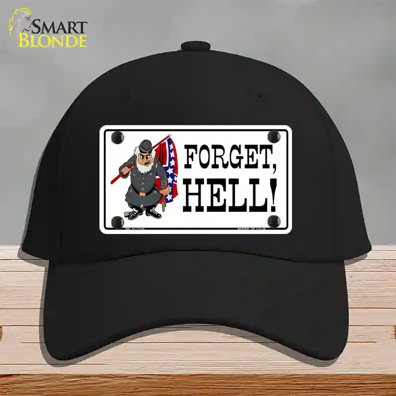 Forget Hell Novelty License Plate Hat Cotton / Black