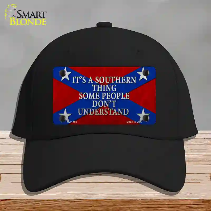 Its A Southern Thing Novelty License Plate Hat Cotton / Black