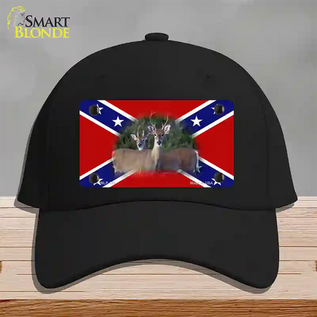 Rebel Deer Novelty License Plate Hat Cotton / Black