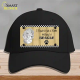 Pencil Sketch Beagle Novelty License Plate Hat Cotton / Black