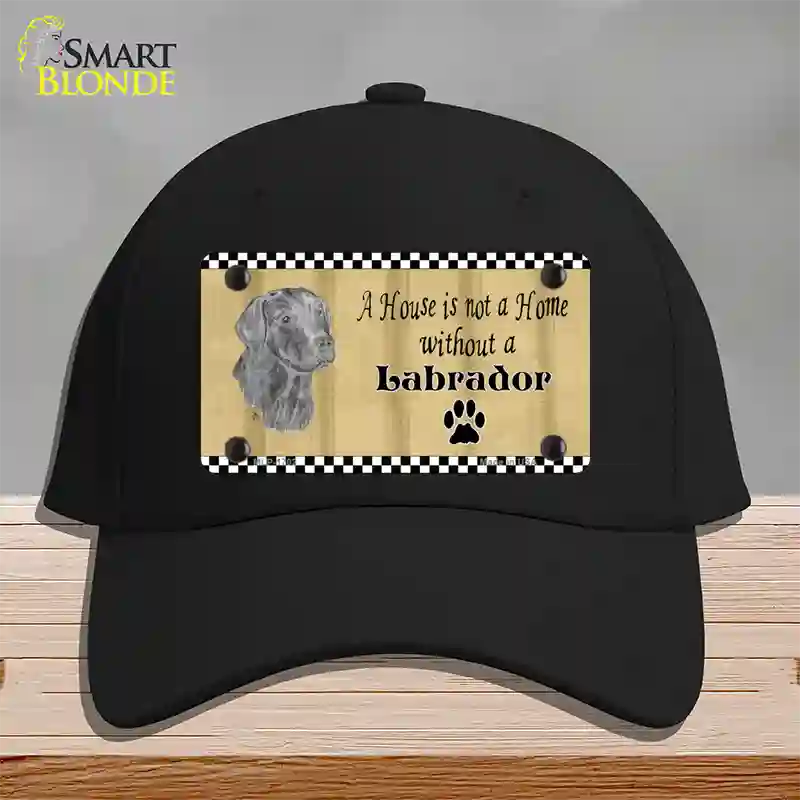 Pencil Sketch Labrador Novelty License Plate Hat Cotton / Black