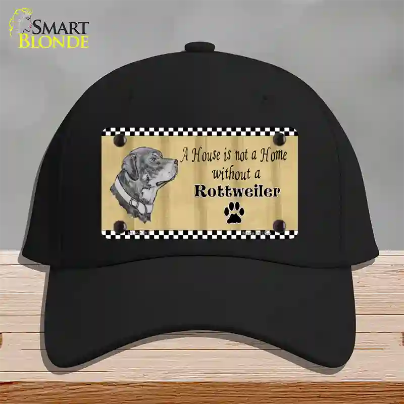 Pencil Sketch Rottweiler Novelty License Plate Hat Cotton / Black