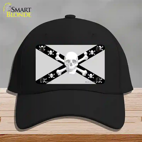 Skull Black & Silver Novelty License Plate Hat Cotton / Black