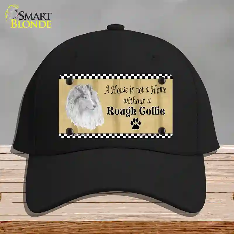 Pencil Sketch Rough Collie Novelty License Plate Hat Cotton / Black