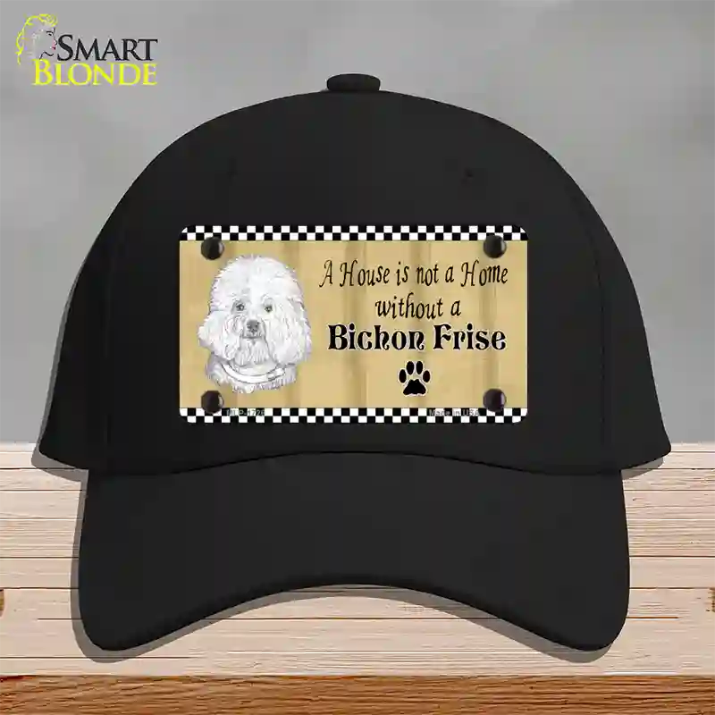 Pencil Sketch Bichon Frise Novelty License Plate Hat Cotton / Black