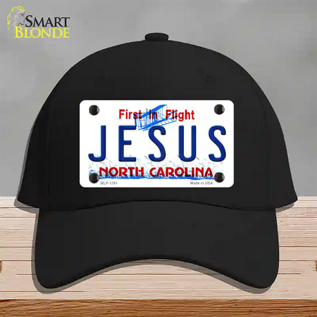 Jesus North Carolina Novelty License Plate Hat Cotton / Black