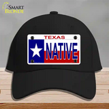 Native Texas Novelty License Plate Hat Cotton / Black