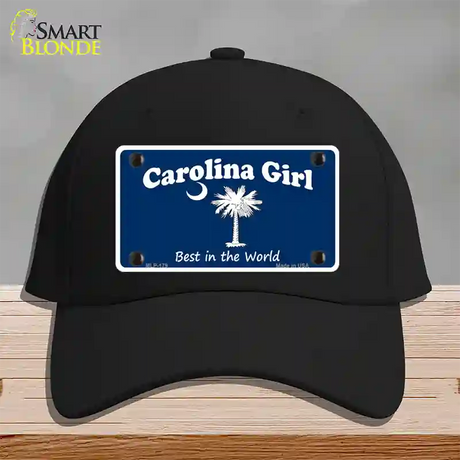 Carolina Girl Blue Novelty License Plate Hat Cotton / Black