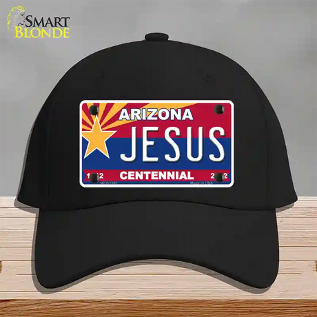 Arizona Centennial Jesus Novelty License Plate Hat Cotton / Black