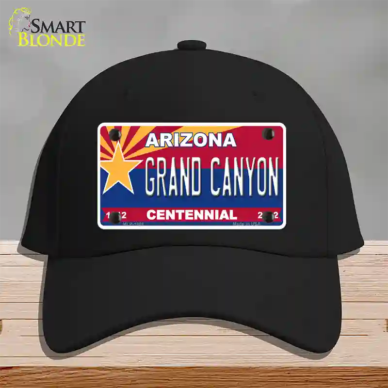 Arizona Centennial Grand Canyon Novelty License Plate Hat Cotton / Black