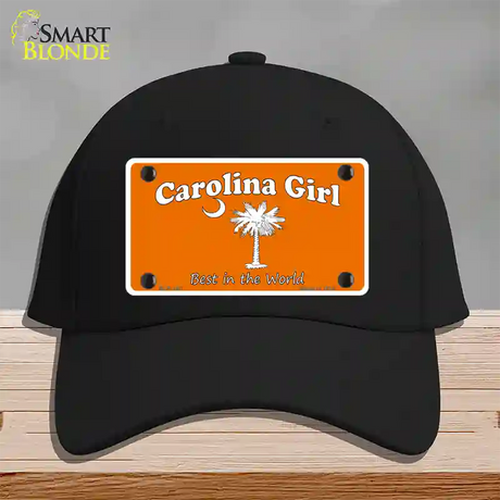 Carolina Girl Orange Novelty License Plate Hat Cotton / Black