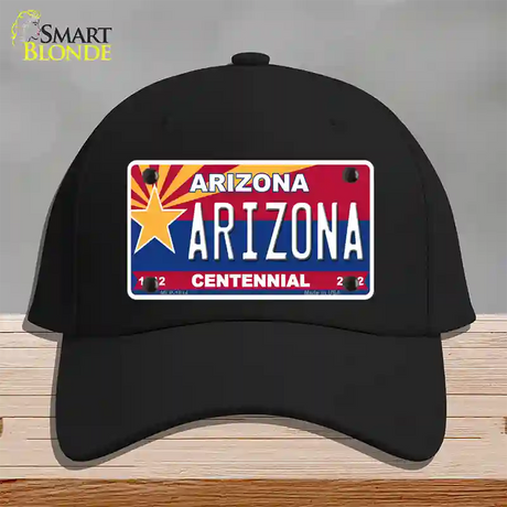 Arizona Centennial Arizona Novelty License Plate Hat Cotton / Black