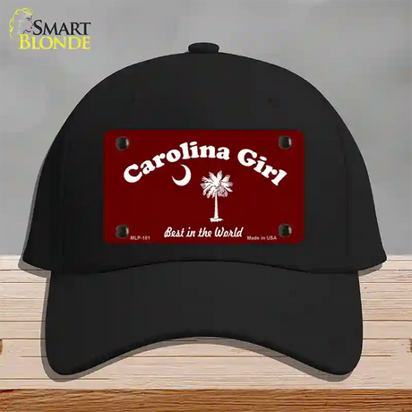 Carolina Girl Burgundy Novelty License Plate Hat Cotton / Black