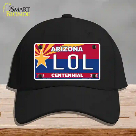 Arizona Centennial LOL Novelty License Plate Hat Cotton / Black