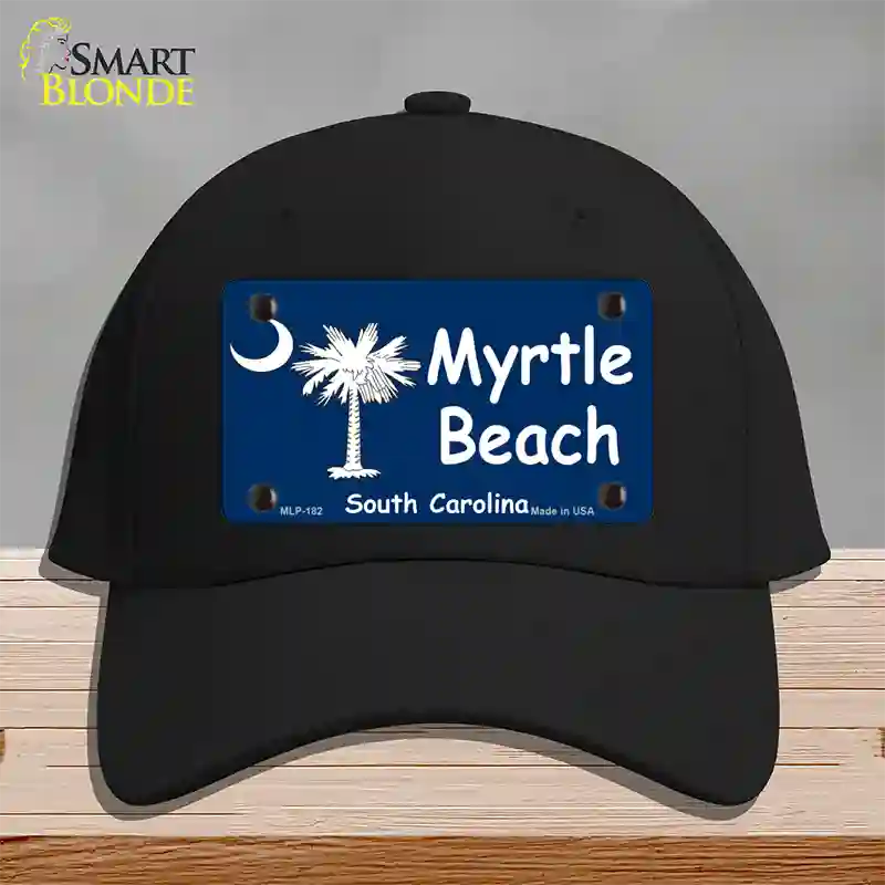 Myrtle Beach Novelty License Plate Hat Cotton / Black