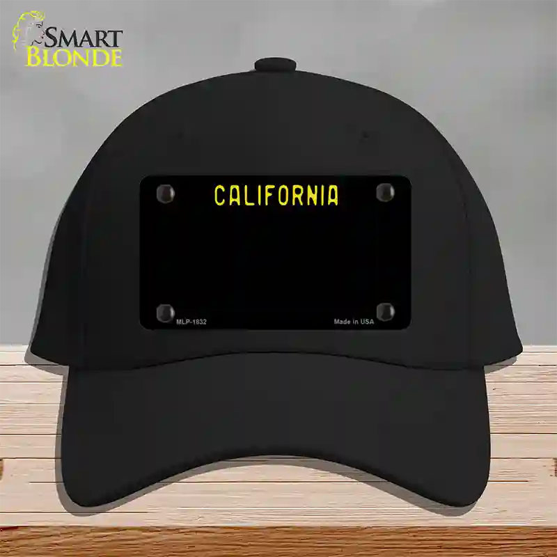 California Black State Novelty License Plate Hat Cotton / Black