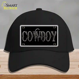 Cowboy Black Novelty License Plate Hat Cotton / Black