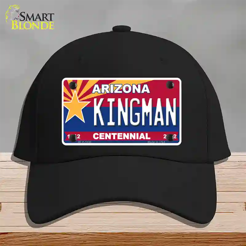 Arizona Centennial Kingman Novelty License Plate Hat Cotton / Black