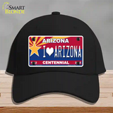 Arizona Centennial I Love Arizona Novelty License Plate Hat Cotton / Black