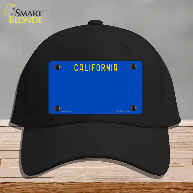 California Blue State Novelty License Plate Hat Cotton / Black