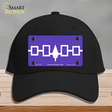 Iroquois Confederacy Flag Novelty License Plate Hat Cotton / Black