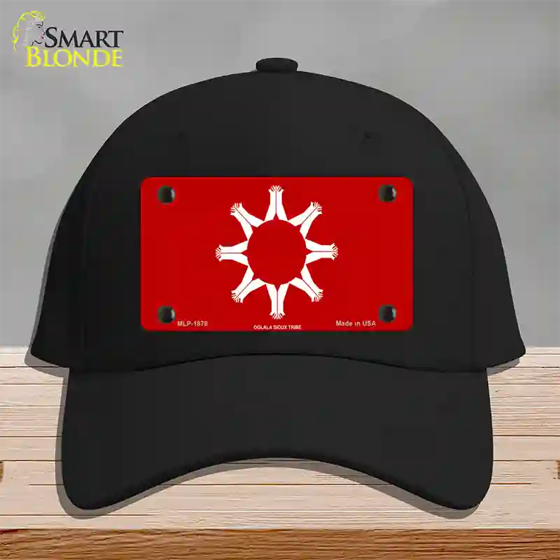 Oglala Sioux Tribe Flag Novelty License Plate Hat Cotton / Black