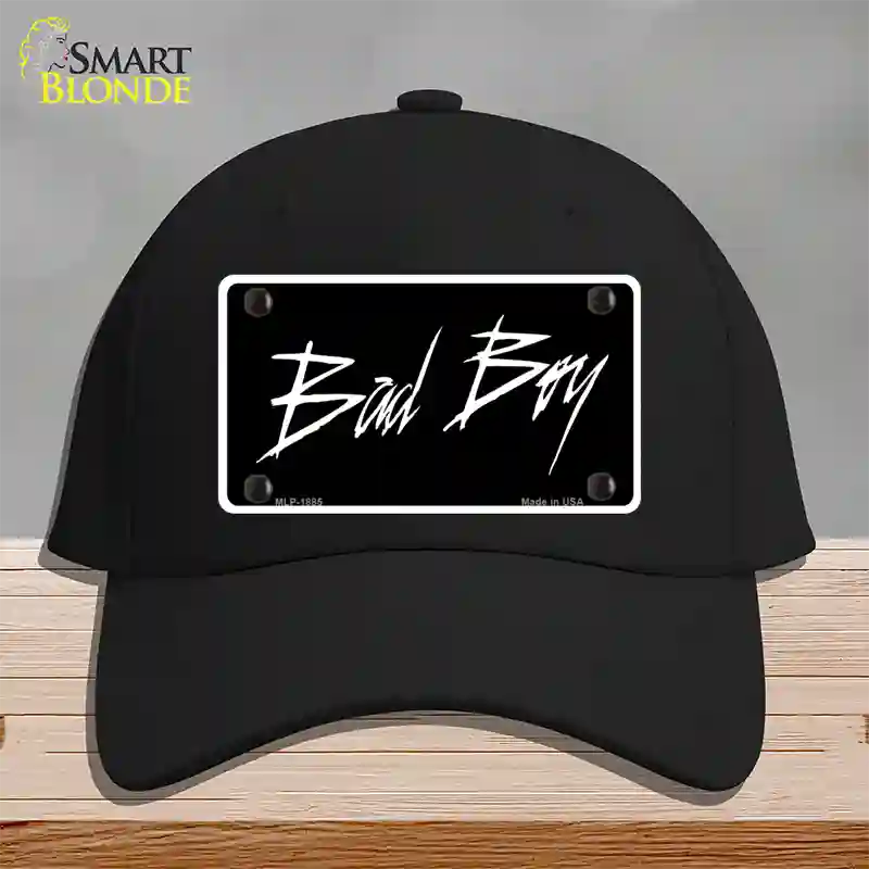 Bad Boy Black Novelty License Plate Hat Cotton / Black