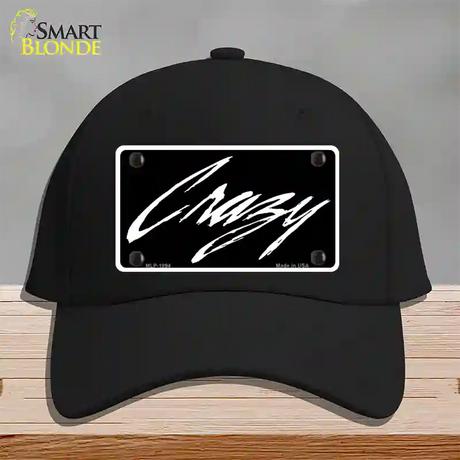 Crazy Novelty License Plate Hat Cotton / Black