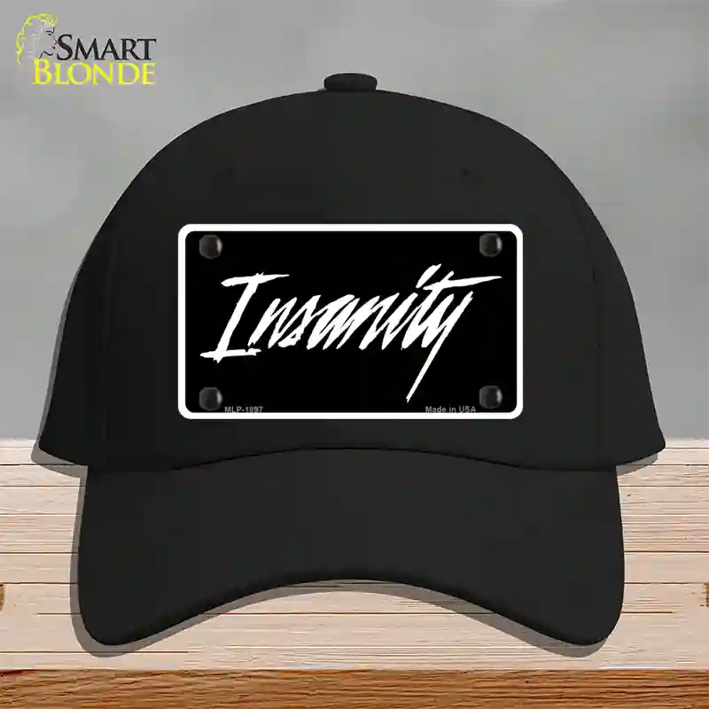 Insanity Novelty License Plate Hat Cotton / Black