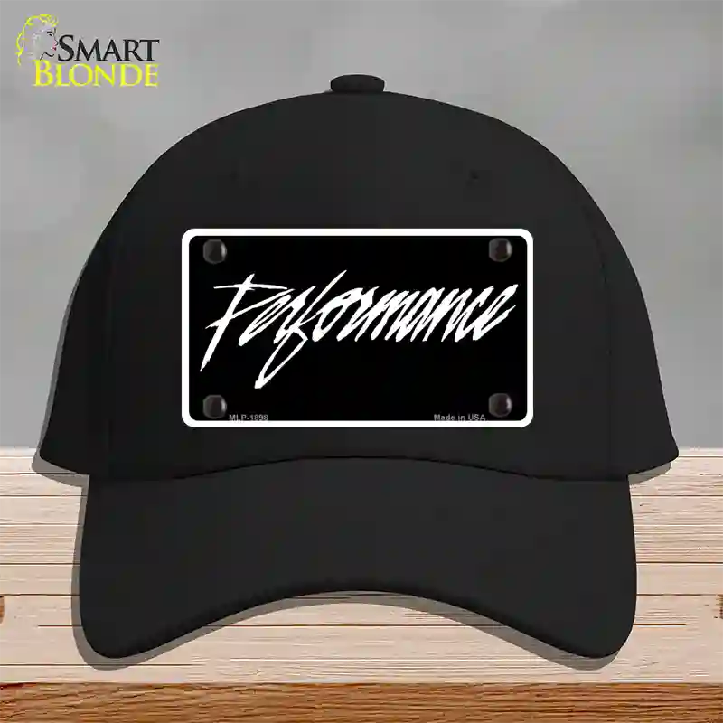 Performance Novelty License Plate Hat Cotton / Black